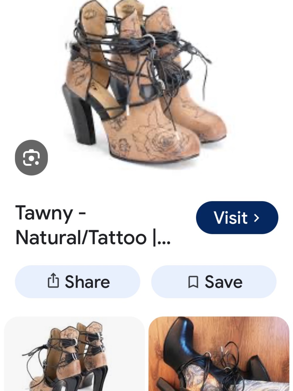 John Fluevog Tawny Floral Tattoo Lace-Up High Heel Boots
